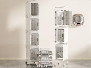 narrow bathroom storage cabinet with wheels