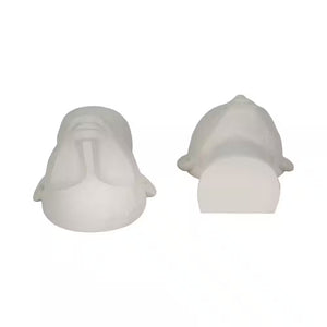 white resin sculptural bookends set of 2 textured decor