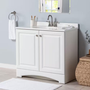 Single Sink Bath Vanity with Cultured Marble Top