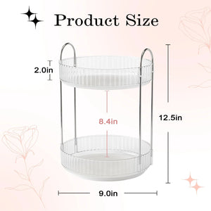 Rotating Makeup Organizer, 360° Spinning Makeup Storage Holder Rack, Dresser Bathroom Organizer Countertop, Large Capacity Perfume Skincare
