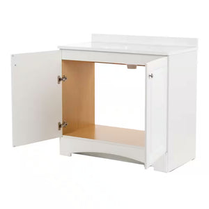 Single Sink Bath Vanity with Cultured Marble Top