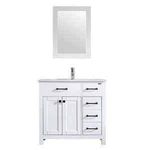 Modern Bathroom Vanity with Sink Top & Storage Cabinet