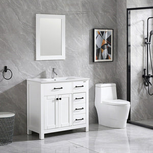 Modern Bathroom Vanity with Sink Top & Storage Cabinet