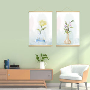 20 Inch Wide Magnetic Poster Hanger, Wood Frame for Posters, Prints, Photos, Pictures, Maps, Scrolls, Artwork - Wall Hanging