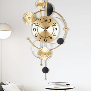 Wall Clock,Large Wall Clock,Wall Clocks for Living Room Decor Modern Silent Non-Ticking Metal Wall Art, Clock for Living Room, Kitchen, Bedroom, or Office Wall Decor (32")