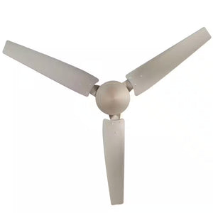 Industrial 60 In. Indoor/Outdoor Brushed Steel Ceiling Fan with Wall Control, Downrod and Powerful Reversible Motor