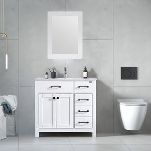 Modern Bathroom Vanity with Sink Top & Storage Cabinet