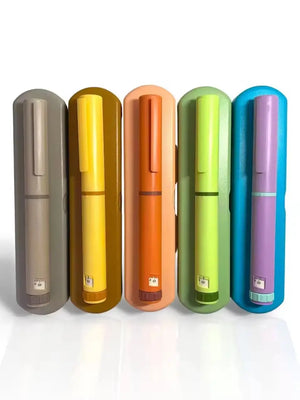 5Pcs Colorful 60U Reusable Peptide Injection Pen with Portable Case, Adjustable Dose Magic Pen Fits 3ml Glass Cartridge