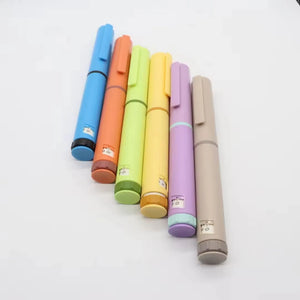 5Pcs Colorful 60U Reusable Peptide Injection Pen with Portable Case, Adjustable Dose Magic Pen Fits 3ml Glass Cartridge