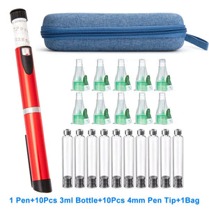 Precise V3 Injection Pen Set Peptide Pen Dose Control 60IU-3ml Cartridge bottle,Injector pen,4mm Nibs,Pen Bag For Diabetics