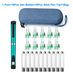 Precise V3 Injection Pen Set Peptide Pen Dose Control 60IU-3ml Cartridge bottle,Injector pen,4mm Nibs,Pen Bag For Diabetics