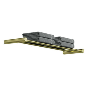 23.62-Inch Modern Wall Mounted Bathroom Towel Bar Stainless Steel Bath Accessory Double Towel Bar in Gold