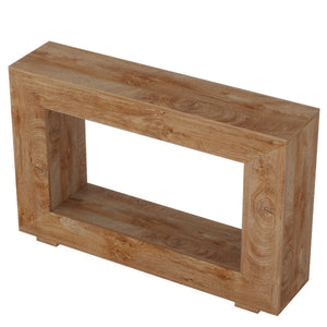 Farmhouse Console Table, 47-Inch Wood Storage Entryway Accent Table, Brown