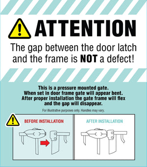Extra Wide Baby Safety Gate 30–42 Inch Walk Through Black