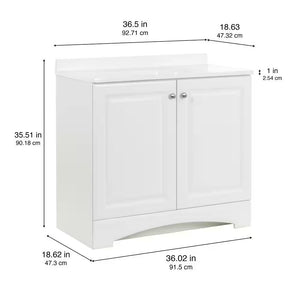Single Sink Bath Vanity with Cultured Marble Top