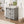 Farmhouse Bathroom Vanity with Ceramic Top and Sliding Barn Door Sink Cabinet, Rustic Single Sink Vanity