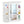 Wooden Bathroom Medicine Cabinet with Mirror Door & 8 Shelves, Wall Mounted Storage Organizer, White
